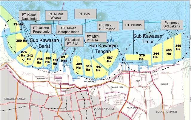 17 Pulau reklamasi Teluk Jakarta. (KLHK)