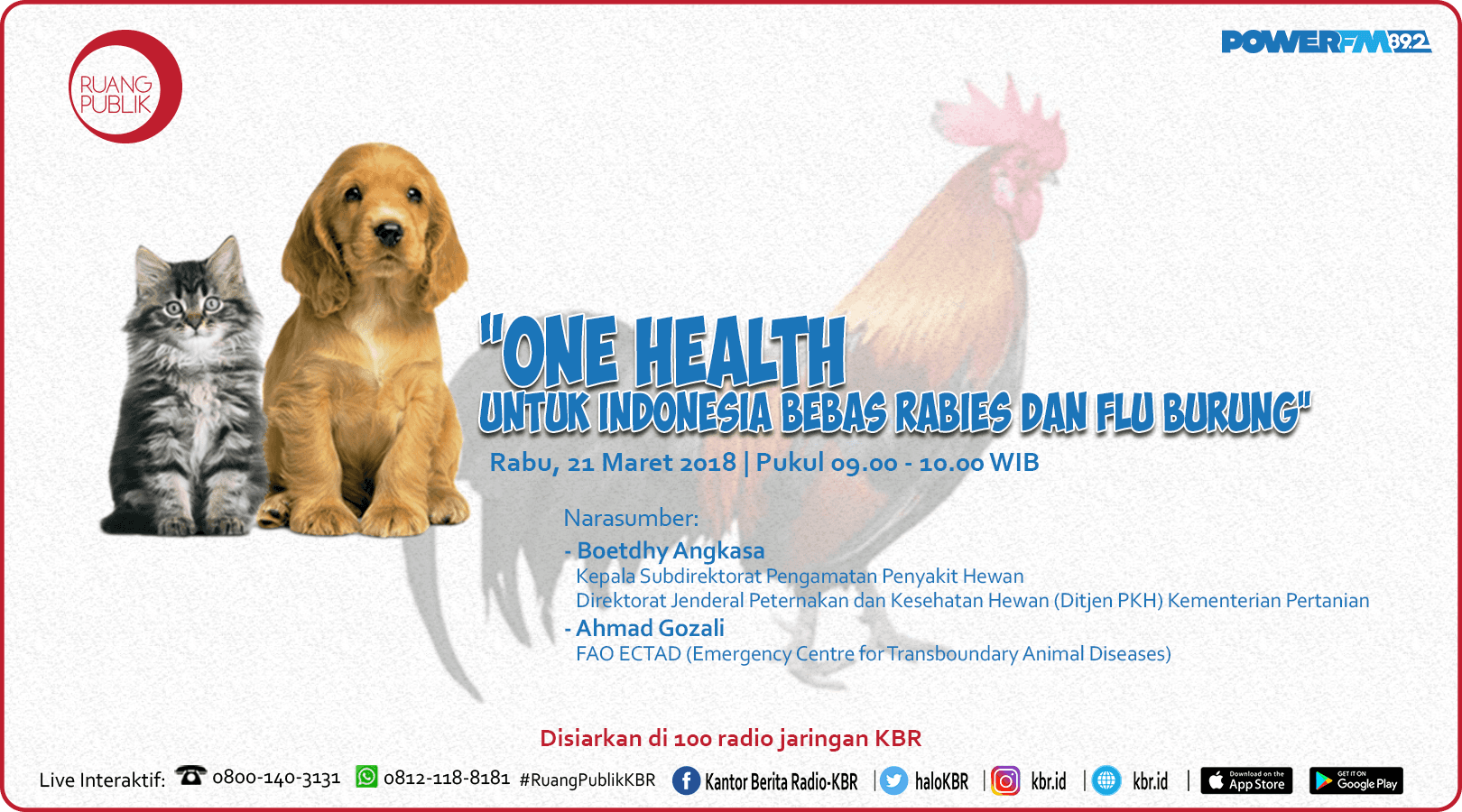 One Health untuk Indonesia bebas Rabies dan Flu Burung