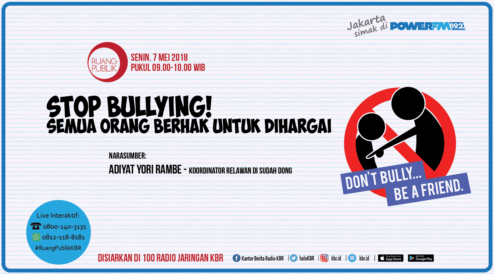 Stop Bullying - Semua Orang Berhak untuk Dihargai