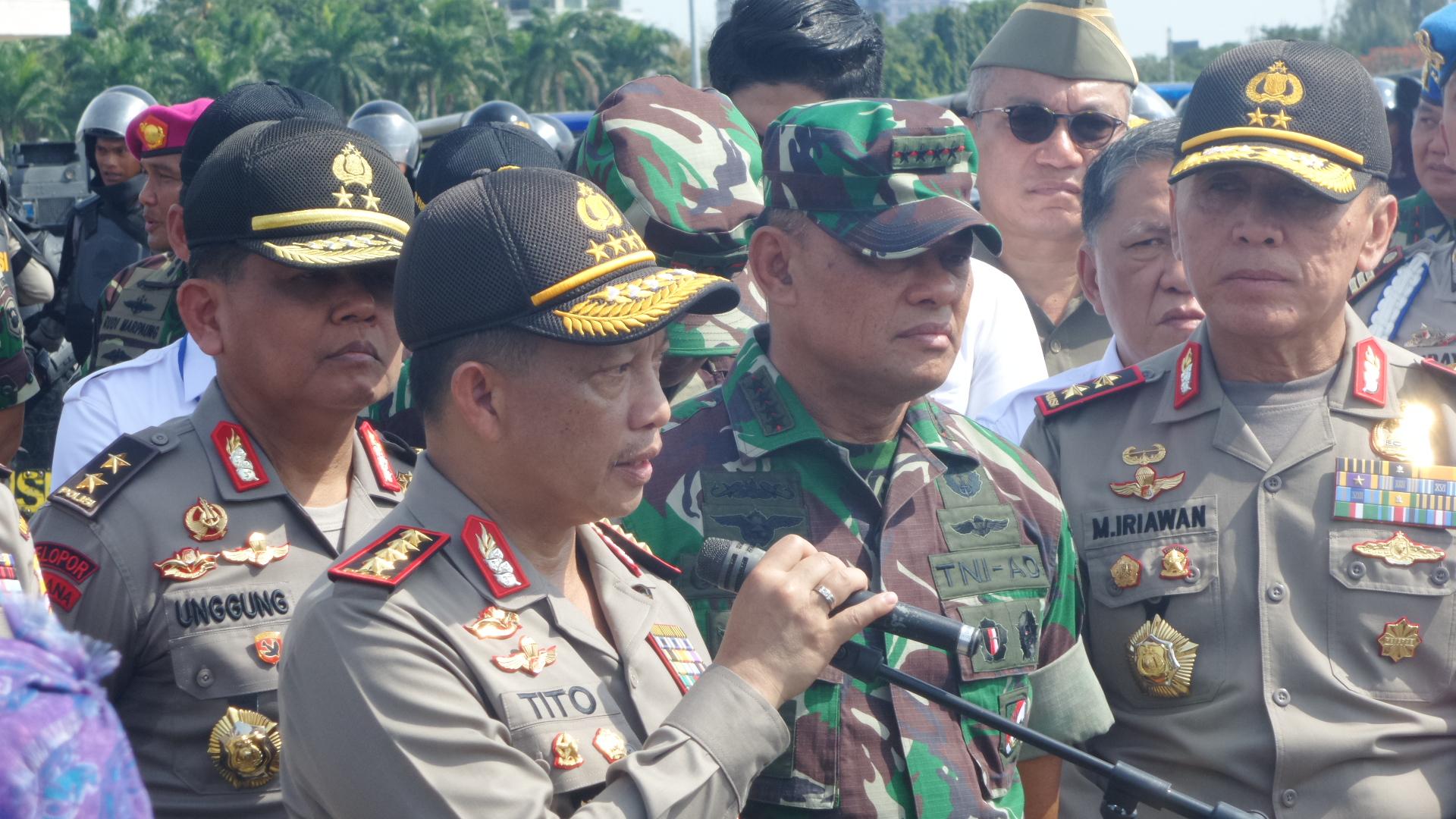 Aksi 4 November, TNI-Polri Gelar Pasukan