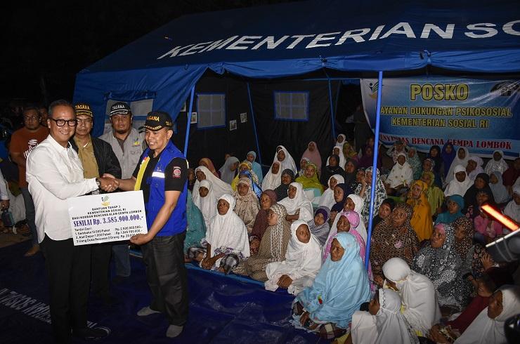 Pemulihan Gempa Lombok, Dua Hal Ini Jadi Fokus Mensos