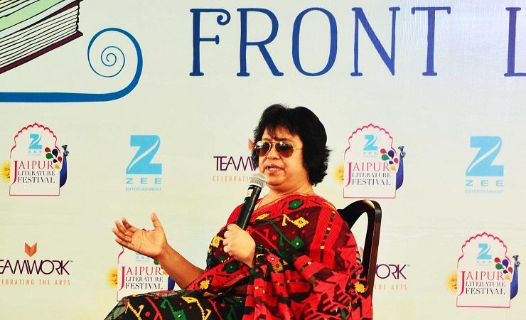 Tasleema Nasreen at Jaipur Literary Festival, 2017 (Photo: Jasvinder Sehgal)