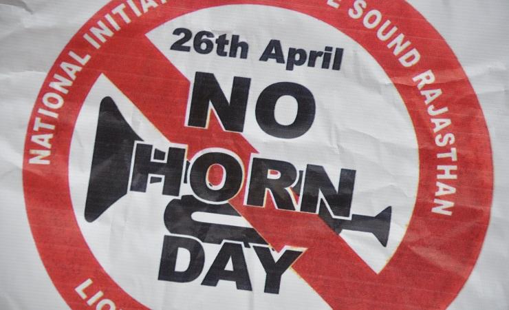 No Horn Day, on 26 April 2017, aimed to raise awareness of noise pollution in India. (Photo: Jasvind