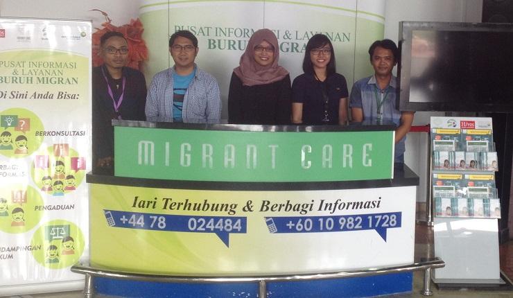 NGO Migrant Care gets in touch with migrant workers at their final port of call, Soekarno-Hatta airp
