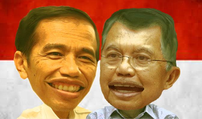 Presiden RI Joko Widodo dan Wakil Presiden Jusuf Kalla. (KBR/Danny)