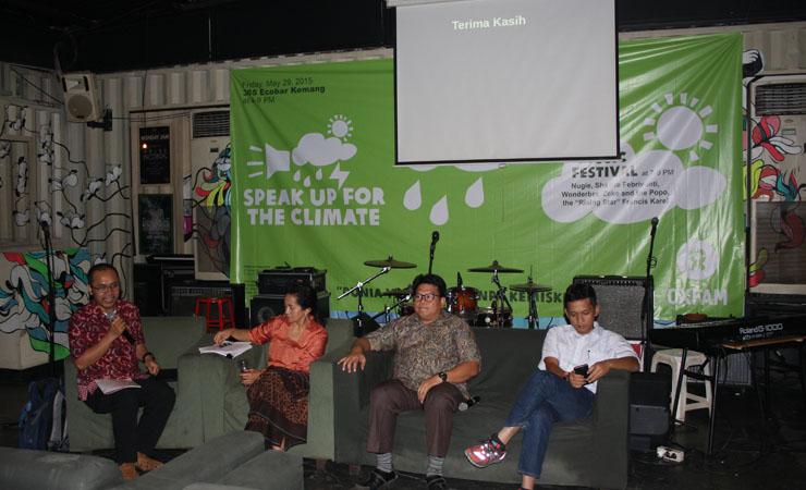 Oxfam menggelar diskusi dalam rangka Speak Up for The Climate Change di Kemang, (29 /5/2015). Foto: 