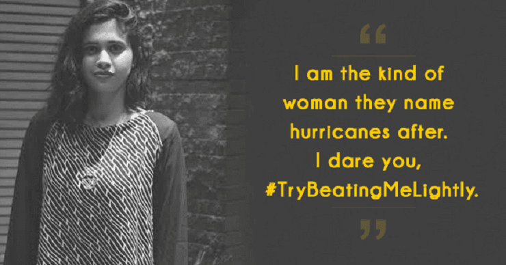 The hashtag #TryBeatingMeLightly is part of an online debate that addresses violence against women i