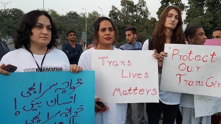 Farzana Jan and some of Peshawar's transgender community (Mudassar Shah)