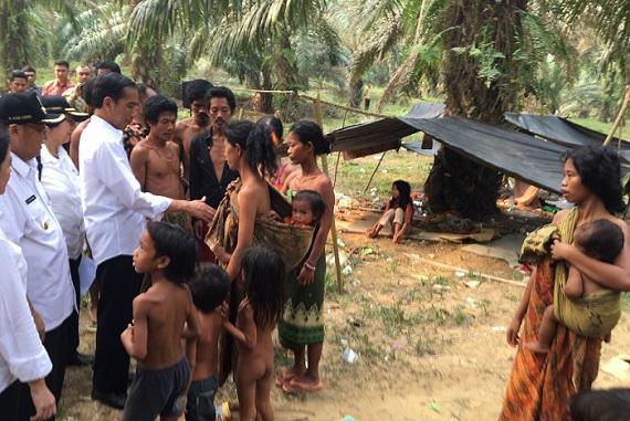 Presiden Jokowi menemui Orang Rimba