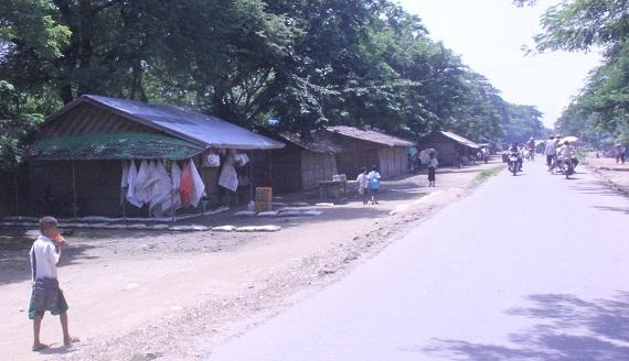 Kamp pengungsi Rohingya di Sittwe. (Foto: Phyu Zin Poe)
