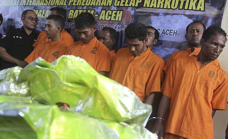 Ilustrasi: Sindikat jaringan narkotika internasional ditangkap petugas di Aceh (9/6)(Foto: Antara/Sy