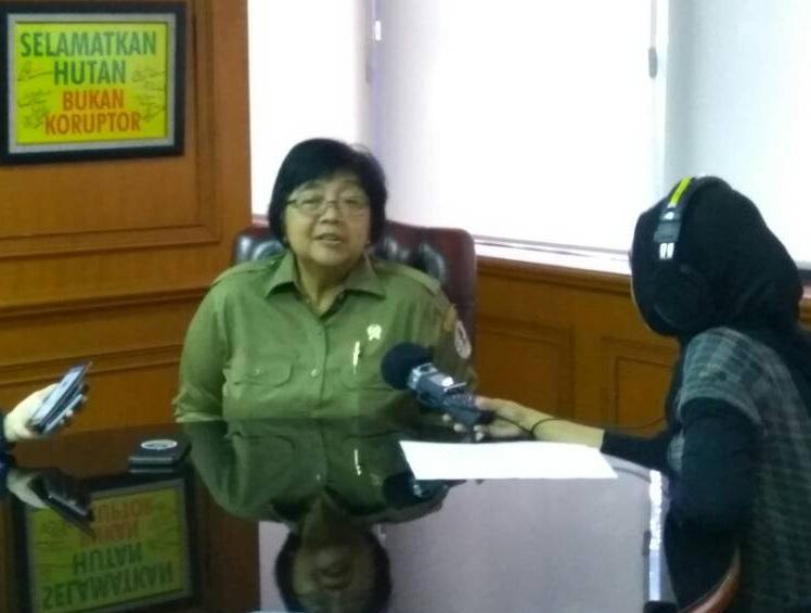 Menteri Lingkungan Hidup dan Kehutanan Siti Nurbaya. (KBR)