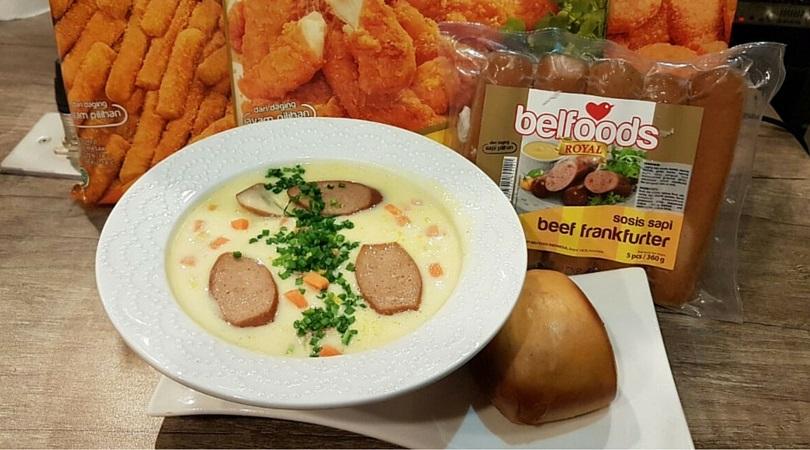 Corn Soup With Belfoods Sausage Racikan Chef Aiko