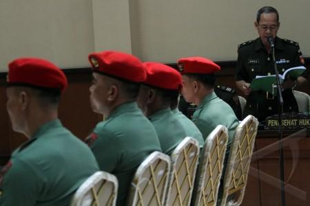 12 Anggota Kopassus Jalani Sidang Vonis Kasus Cebongan