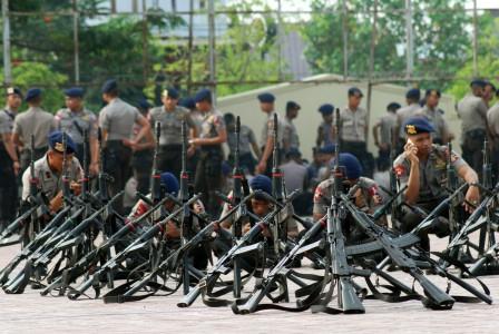 Patroli Jelang Pemilu, Polda Aceh Temukan Sejumlah Senjata Api