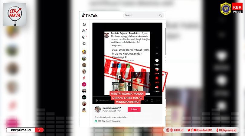 Cek Fakta: Menag Dinarasikan Berikan Label Halal pada Miras?