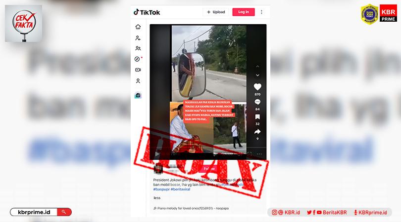 Cek Fakta: Hoaks Jokowi Jalan Kaki Karena Ban Bocor