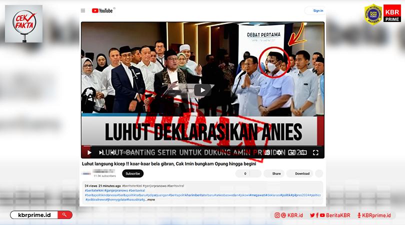 Cek Fakta: Video Hoaks Deklarasi Luhut Dukung Anies