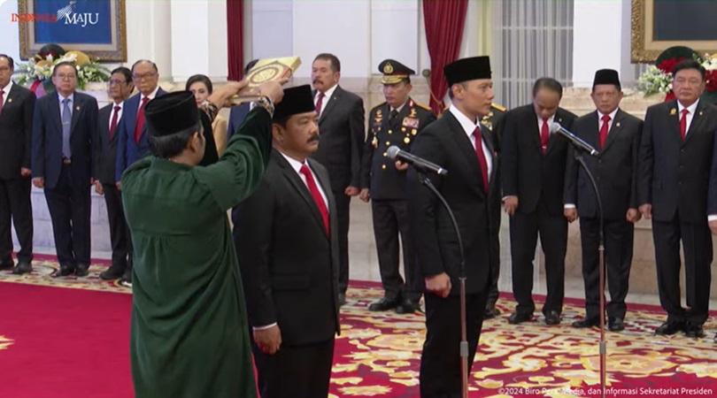 Presiden Lantik AHY Jadi Menteri ATR/BPN