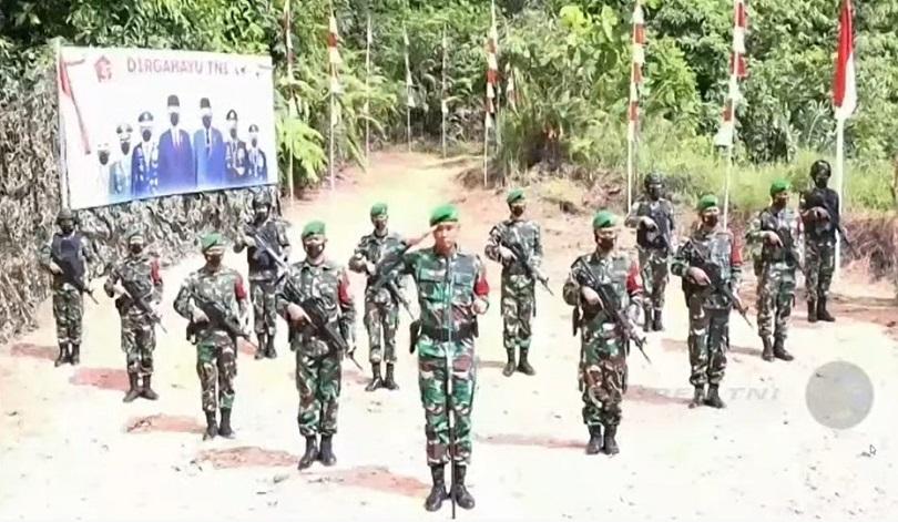 Ilustrasi: Prajurit TNI penjaga perbatasan di Entikong live streaming dialog dengan Presiden Jokowi,