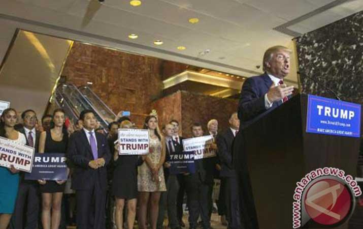 Setya Novanto saat kampanye calon Presiden AS, Donald Trump. Foto: Antara