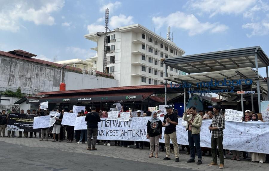 Pedagang Teras Malioboro 2 Kembali Gelar Aksi, Minta Relokasi Ditunda