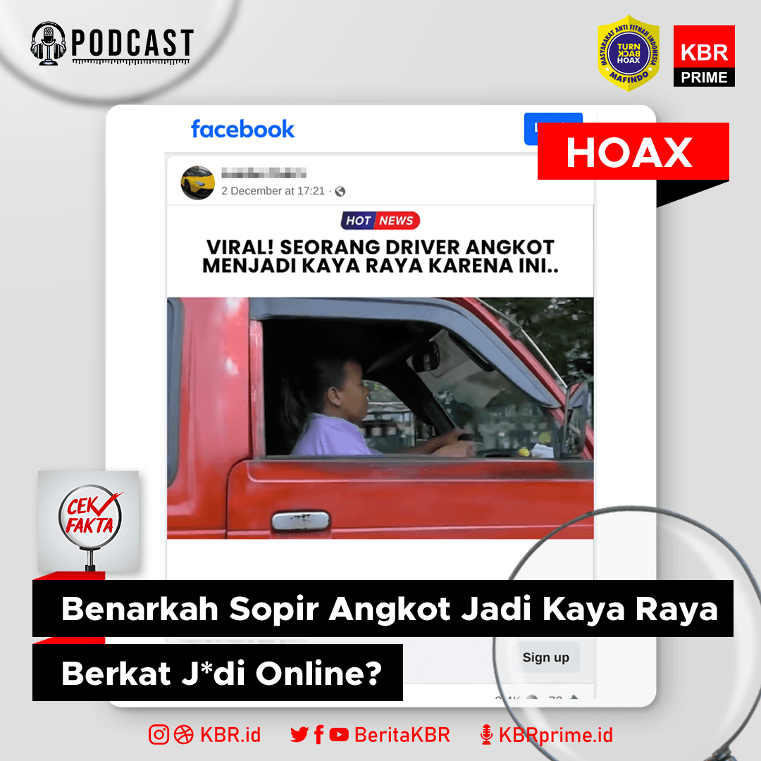 Cek Fakta: Sopir Angkot Jadi Kaya Raya Berkat Judi Online