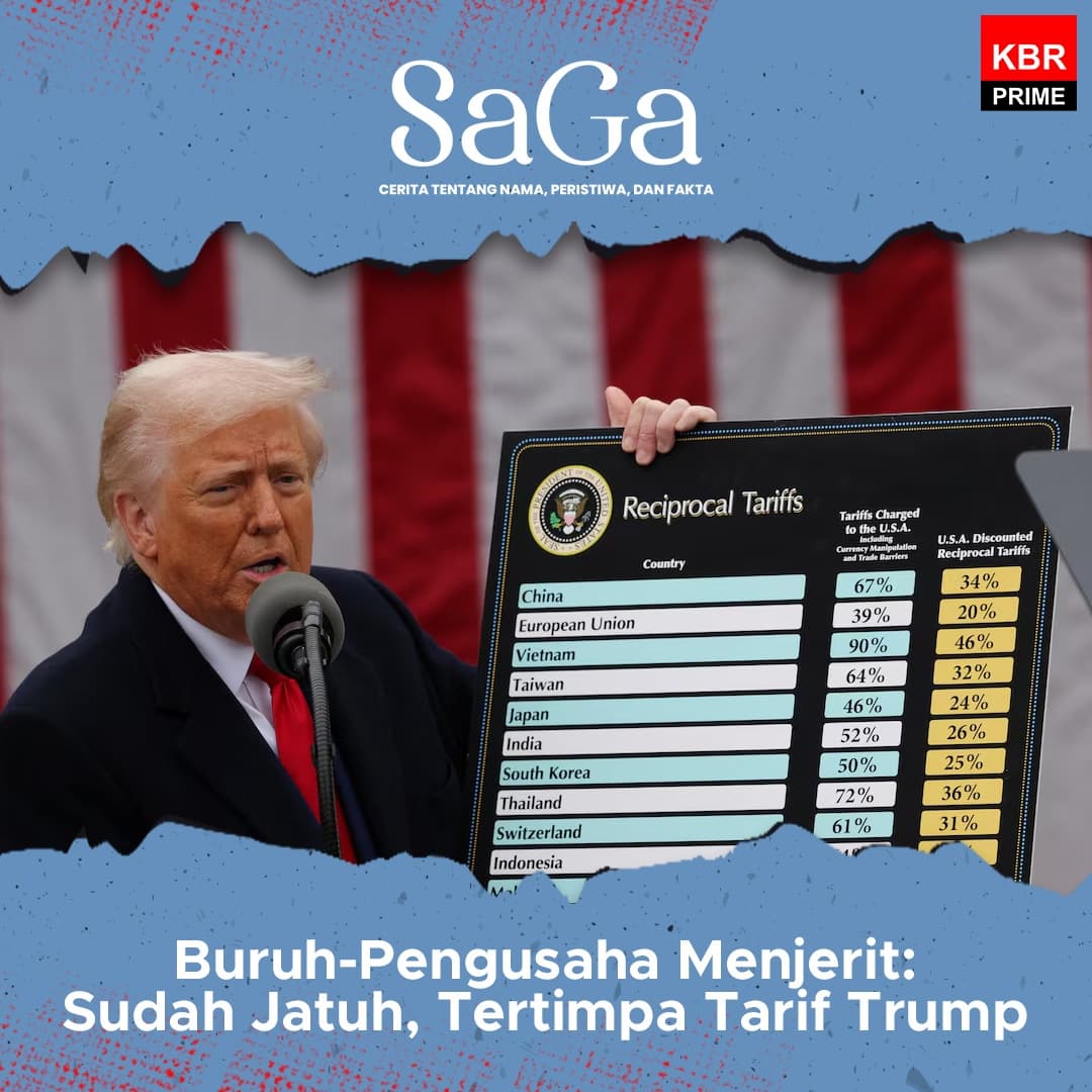 Saga - Buruh-Pengusaha Menjerit: Sudah Jatuh, Tertimpa Tarif Trump