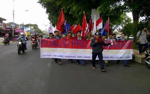 Mahasiswa di Lampung Desak Pemerintah Segera Sahkan Perppu Pilkada