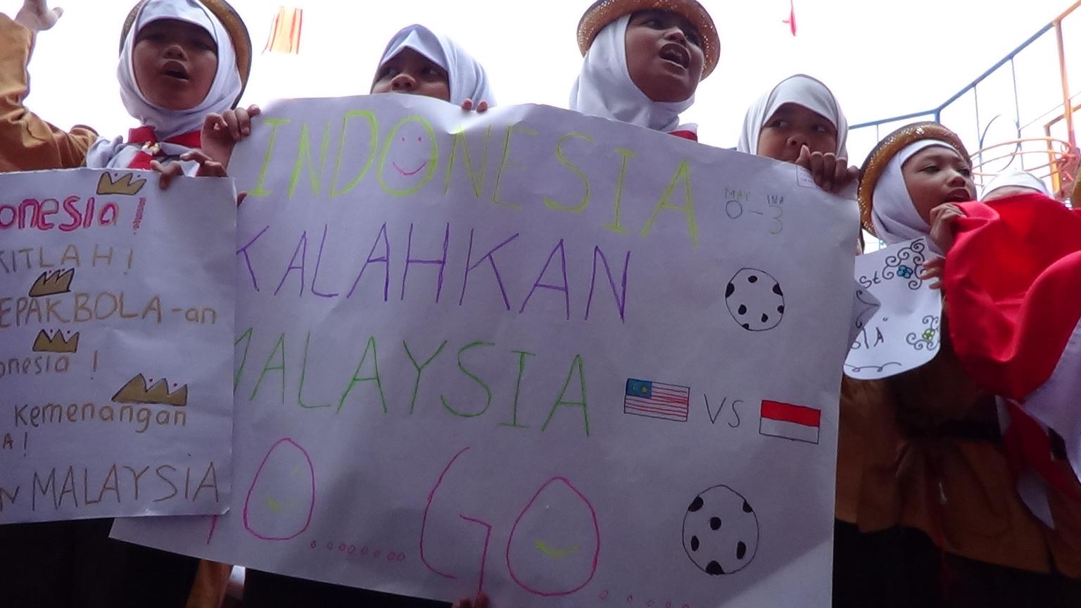 Dukungan Pelajar di Bogor untuk Timnas U-19 vs Malaysia