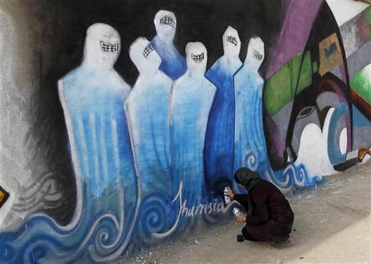 Memotret Problem Afghanistan lewat Graffiti