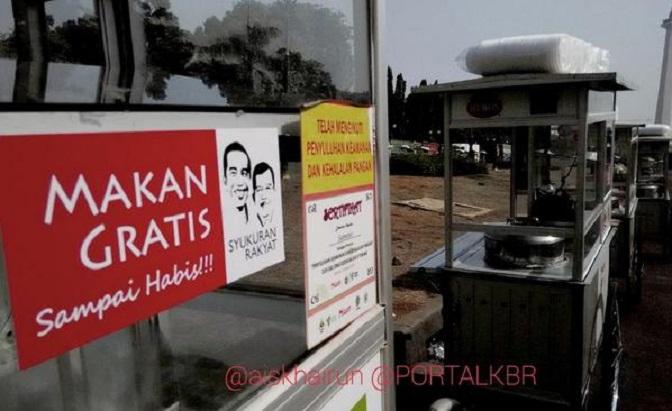 Pedagang Bakso di Monas Ikut Doakan Presiden Jokowi