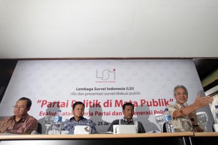LSI: Masyarakat Tidak Lagi Tertarik Landasan Partai Politik
