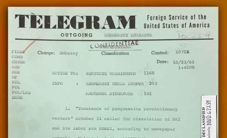 Telegram rahasia Kedutaan Besar AS