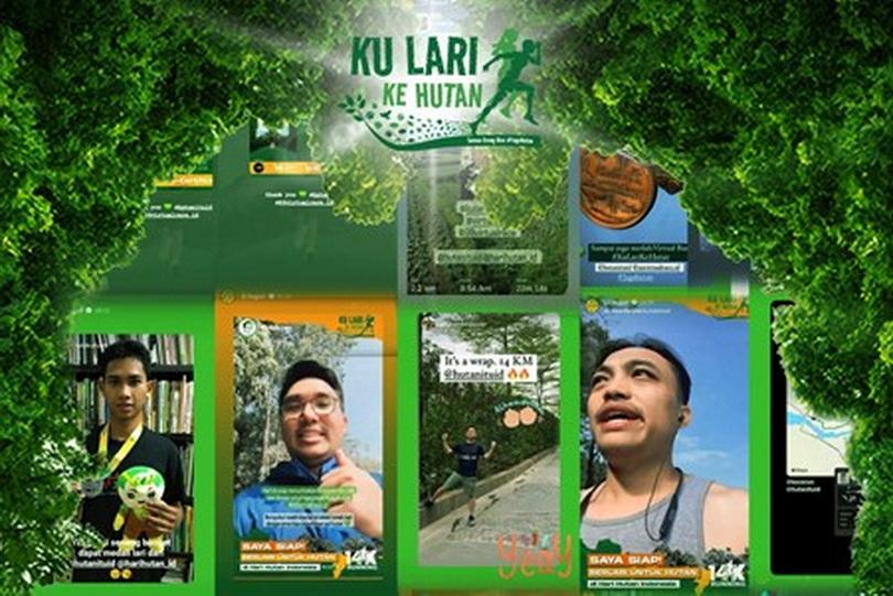 Ku Lari ke Hutan Virtual Run Sukseskan 300 Pelari Lakukan Adopsi Hutan