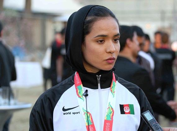 Somai Ghulami, atlet taekwondo Afghanistan peraih emas di Pesta Olahraga Negara Asia Selatan. (Foto: