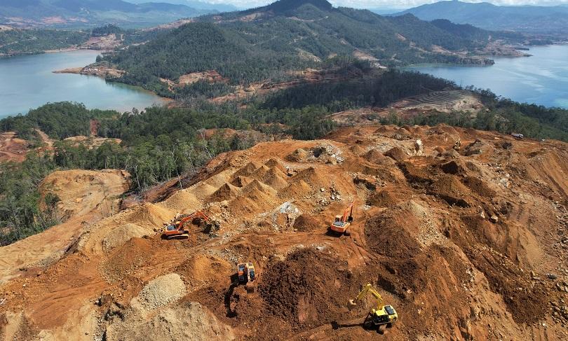 Ilustrasi: Aktivitas pertambangan nikel PT Tiran Mineral di Kecamatan Lasolo, Sulawesi Tenggara.  Ju