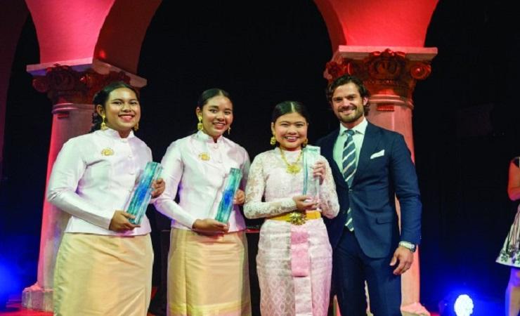 Tiga pelajar SMA asal Thailand Selatan menjadi juara kompetisi teknologi air tingkat pelajar. (Foto: