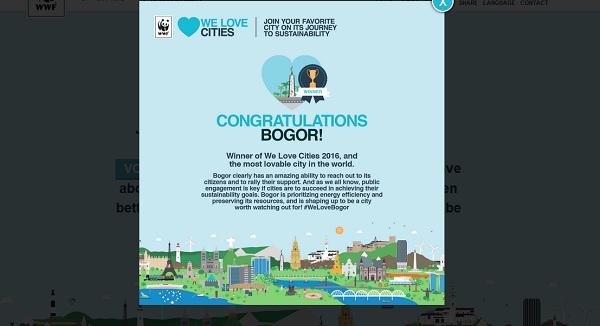 Balikpapan: Selamat, Bogor Jadi Kota Paling Dicintai 2016 Versi WWF!