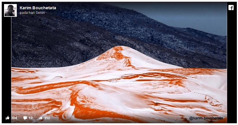 INTERMEZO: Salju Pun Turun di Gurun Sahara