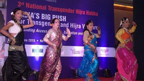 Indian transgenders performance in national conference in New Delhi. (Photo: Jasvinder Sehgal)