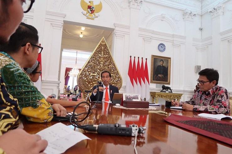 Presiden Joko Widodo saat diwawancara tim KBR. (Foto: KBR)