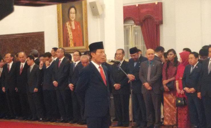 Ilustrasi: Sutiyoso dilantik sebagai Kepala Badan Intelijen Negara (Foto: KBR/Aisyah K.)