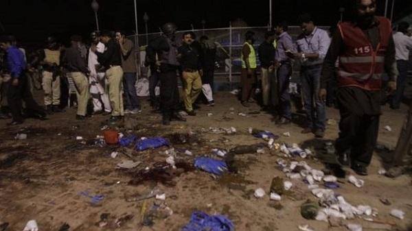 Lokasi serangan bom bunuh diri di Lahore, Pakistan (Foto: BBC)