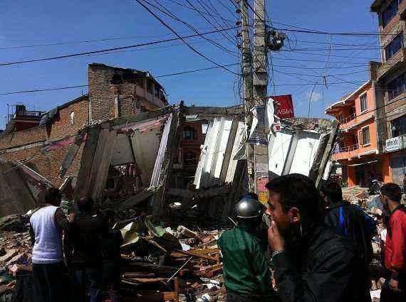 Gempa yang melanda Nepal pada Sabtu (25/4) diperkirakan menghancurkan sekitar 60 ribu bangunan. (Fot