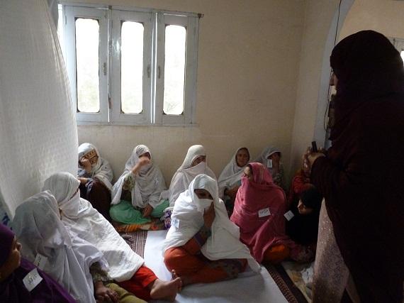 Neelam held a meeting for women whose husbands have gone missing due to the war between the Taliban 