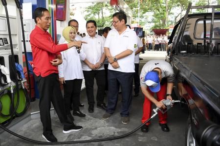 Peresmian implementasi Biodiesel B30 oleh Presiden Joko Widodo, Menko Perekonomian Airlangga Hartant