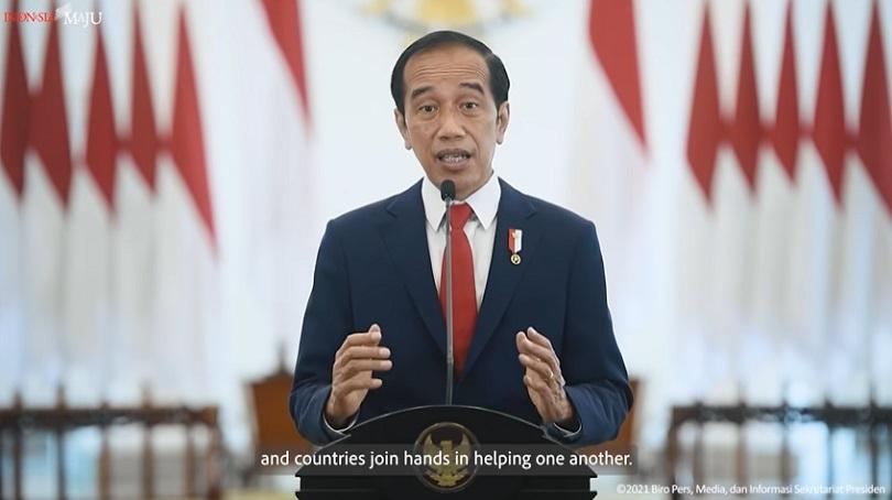 Sidang Umum PBB, Presiden Jokowi Singgung Kesetaraan Vaksin, Kamis (23/09/021). (Setpres)