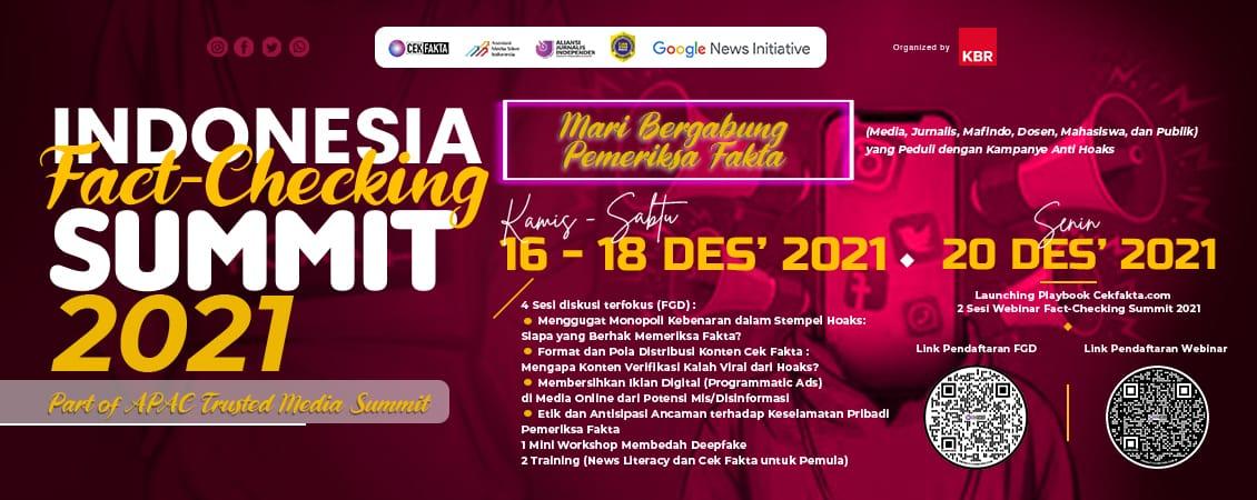 Indonesia Fact-checking Summit 2021 akan Bahas Isu Krusial Periksa Fakta