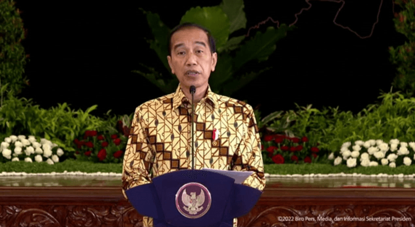 Presiden Jokowi arahan Musrenbang 2022, Istana, Kamis (28/4/22). (Setpres) 